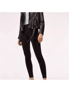 Aritzia Wilfred free Daria black faux suede full length leggings xs